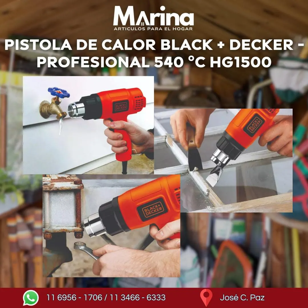 Pistola de Calor Black and Decker Profesional HG1500 540 C